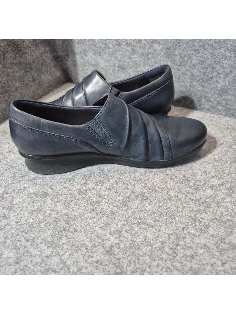 Women's Collection By Clarks Hope Roxanne Blue Leather Shoes 8M Casual Dressy